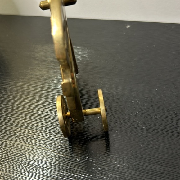 Vintage Solid Brass Hell on Wheels Tricycle   Heavy Paperweight Rare - Picture 10 of 11